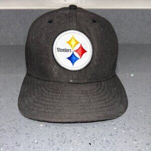 Pittsburgh Steelers Hat Cap New Era 59Fifty 7 Fitted Black Logo NFL Football